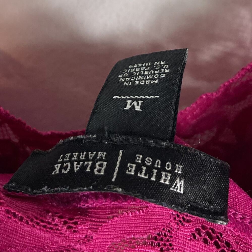 White House Black Market Women's Lace Cami Top Red Size M - Picture 5 of 8